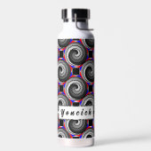 Double Yin Yang Spiral von Kenneth Yoncich Trinkflasche (Links)