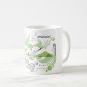 Doubledot Medium-Kiwi-Kaffee-Tasse Kaffeetasse (VorderseiteRechts)
