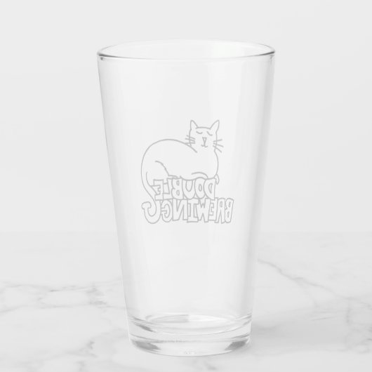 DoubleG Brauenweißes Katzen-Liter-Glas! Glas (Rückseite)