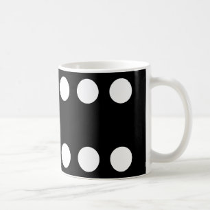 Doubles Six Black Domino Tasse