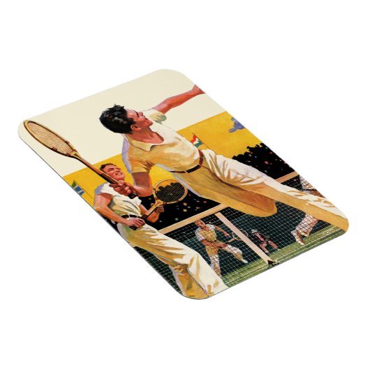 Doubles Tennis Match Magnet (Rechte Seite)