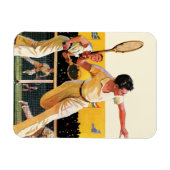 Doubles Tennis Match Magnet (Horizontal)