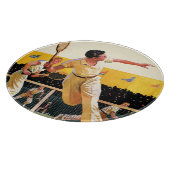 Doubles Tennis Match Schneidebrett (Ecke)