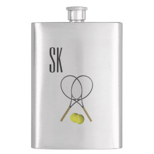 Doubles Tennis Monogram Flachmann