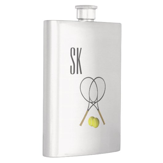 Doubles Tennis Monogram Flachmann (Rechts)