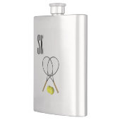 Doubles Tennis Monogram Flachmann (Links)