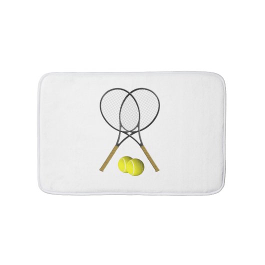 Doubles Tennis Thema Sport Badematte (Vorderseite)