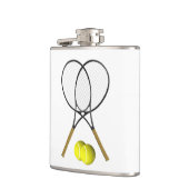 Doubles Tennis Thema Sport Flachmann (Links)