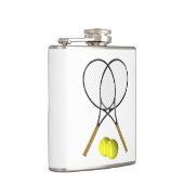 Doubles Tennis Thema Sport Flachmann (Rechts)