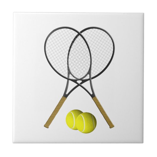 Doubles Tennis Thema Sport Fliese (Vorderseite)