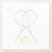 Doubles Tennis Thema Sport Glasuntersetzer (Rückseite)