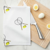 Doubles Tennis Thema Sport Küchentuch (Viertel Falte)