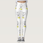 Doubles Tennis Thema Sport Leggings (Vorderseite)