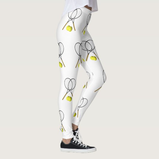 Doubles Tennis Thema Sport Leggings (Rechts)