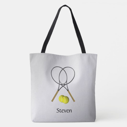 Doubles Tennis Thema Sport Personal Tasche (Rückseite)
