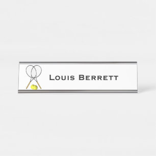 Doubles Tennis Thema Sport Schreibtischnamensplakette