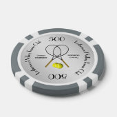 Doubles Tennis Thema Sport Silver Pokerchips (Einzeln)