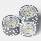 Doubles Tennis Thema Sport Silver Pokerchips (Stapel)