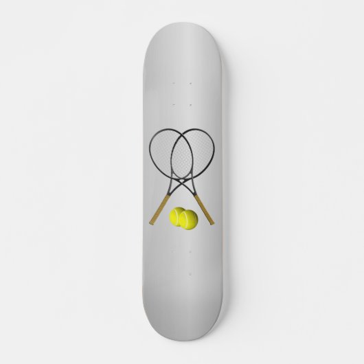 Doubles Tennis Thema Sport Silver Skateboard (Vorne)