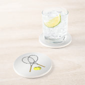 Doubles Tennis Thema Sport Silver Untersetzer (Seite)
