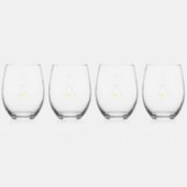 Doubles Tennis Thema Sport Weinglas Ohne Stiel (Hinten)