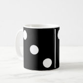 Doubles Three Black Domino Tasse (Vorderseite Links)