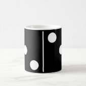 Doubles Three Black Domino Tasse (Mittel)
