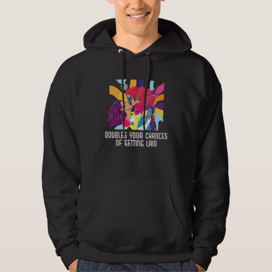Doubles Your Chances Of Getting Laid Bisexual Prid Hoodie (Vorderseite)