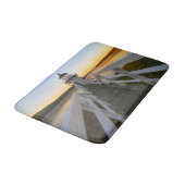 Doubling Point Lighthouse, Arrowsic Island Maine Badematte (Schrägansicht)