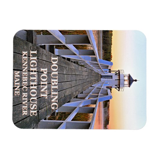 Doubling Point Lighthouse, Arrowsic Island, Maine Magnet (Horizontal)