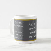 "Doubling Time" Message & Equation Kaffeetasse (Vorderseite Links)