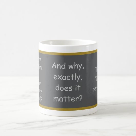 "Doubling Time" Message & Equation Kaffeetasse (Mittel)