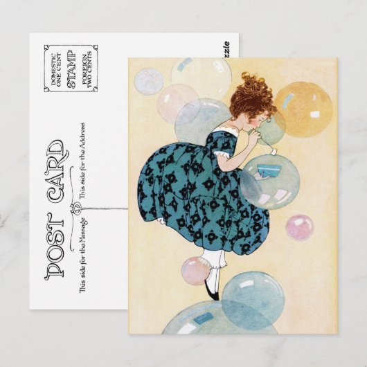 "DOUBLY BUBBLY" FLOATING FANTASY POSTKARTE (Vorne/Hinten)