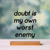 Doubt Acrylic Sign Acrylschild (Neutral)