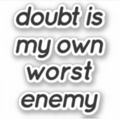 Doubt Custom-Cut Vinyl Sticker (Vorderseite)