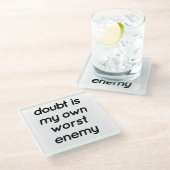 Doubt Glass Untersetzer (Schrägansicht)