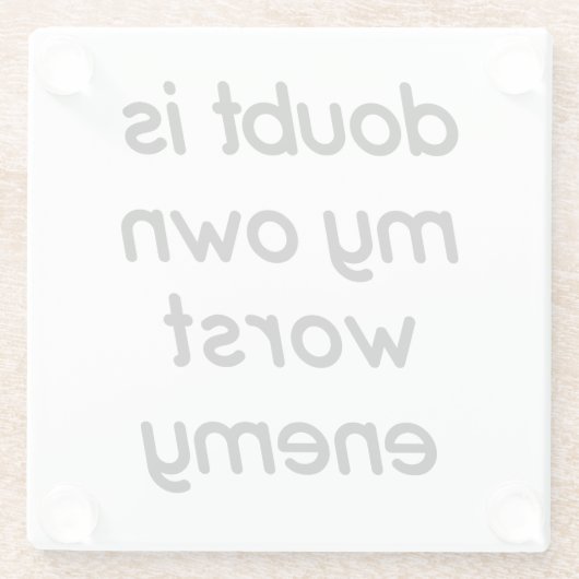 Doubt Glass Untersetzer (Rückseite)