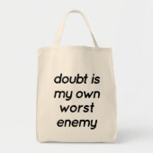 Doubt Grocery Tote Bag Tragetasche (Vorne)