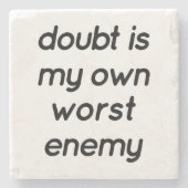 Doubt Marble Stone Untersetzer (Vorderseite)