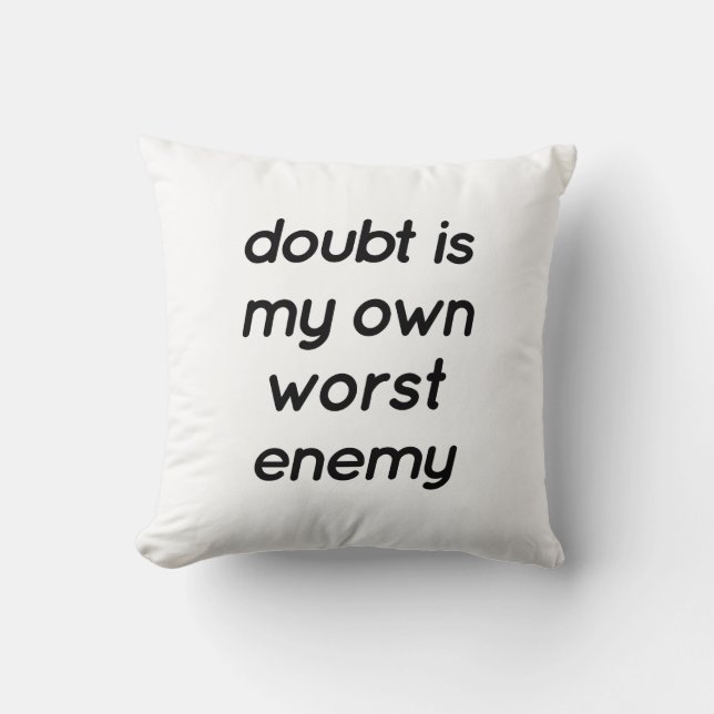 Doubt Throw Pillow Kissen (Vorderseite)