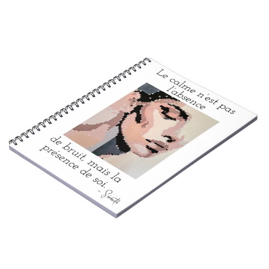 Douceur sereine en harmonie pixelisée notizblock (Linke Seite)