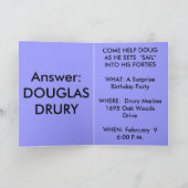 Doug#10, GUESS, DER 40 WIRD! Einladung (Innenseite)