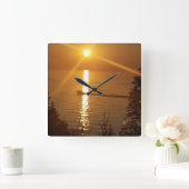 Doug-Boot Quadratische Wanduhr (Zuhause)