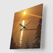 Doug-Boot Quadratische Wanduhr (Winkel)