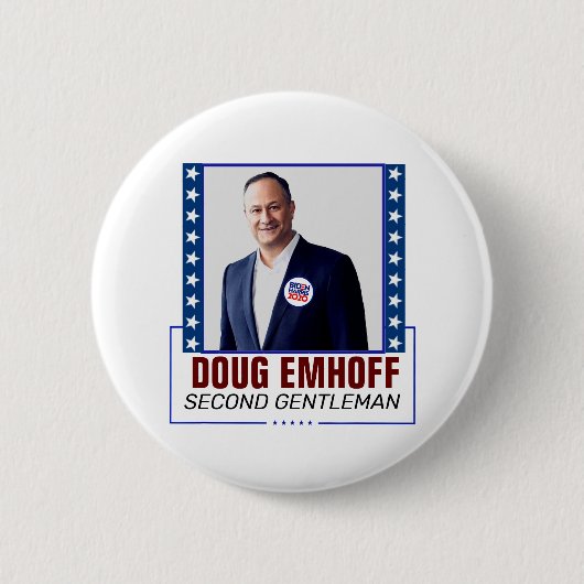 Doug Emhoff für den Zweiten Gentleman Button (Vorderseite)