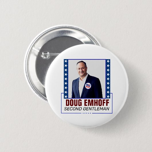 Doug Emhoff für den Zweiten Gentleman Button (Vorne & Hinten)