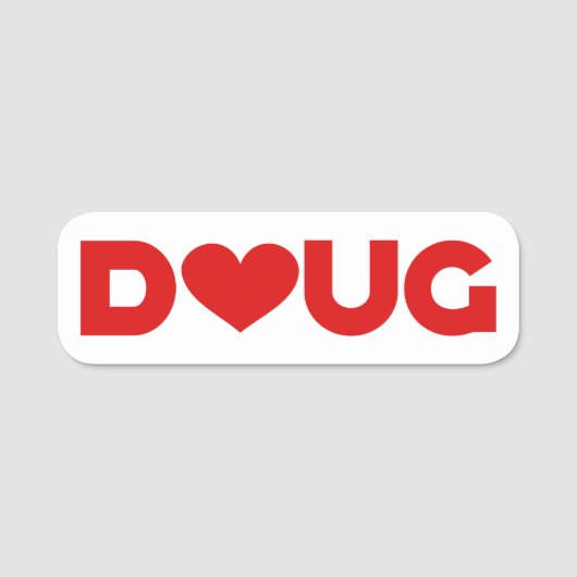 Doug Liebe Namensschild (Vorderseite)