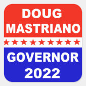 Doug Mastriano Governor Pennsylvania Quadratischer Aufkleber (Vorderseite)