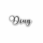 Doug Name - Handgeschriebene Kalligrafie Aufkleber (Vorderseite)