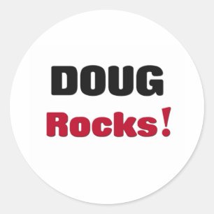 Doug Rocks Runder Aufkleber